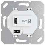 Jung USBPD60CWW USB-PD60-Ladeger&auml;t, ohne Abdeckung, Typ-C, alpinwei&szlig;