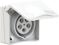 PCE CEE-Anbausteckdose Design 16A 5p 6h IP44, wei&szlig; ( 845-6v )