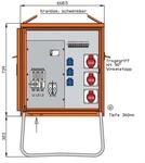 Walther Werke WV0270R1 Verteilerschrank 22kVA mit RCD Typ B, 5 LS, 3 CEE-Abg&auml;nge