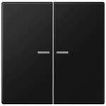 Jung LS995KO5SWM Wippe mit Lichtleiter, 2fach, Serie LS, graphitschwarz matt