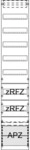 Striebel&John FV19A2R2 Verteilerfeld APZ / RFZ, 1350 mm x 250 mm (HxB), Reihen:...