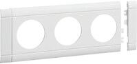 Hager GB080309016 Blende, 3-fach Steckdose zu Oberteil, 80mm, verkehrswei&szlig;
