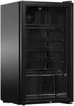 PKM GKS83B Flaschenk&uuml;hlschrank, 44,5 cm breit, 90 L, Blaue LED Beleuchtung, schwarz