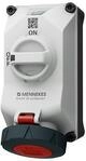 Mennekes Wandsteckdose DUOi, 32A, 5-Polig, 6h, 400V, IP69, wei&szlig; rot (5614506G)
