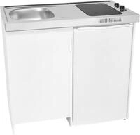 Exquisit KK2085 Minik&uuml;che mit K&uuml;hlschrank, Sp&uuml;le und 2er...