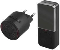 EMOS P5734B T&uuml;rklingel, drahtlos, 72&times;42&times;42mm, IP56, 85 dB, schwarz (3402126000)