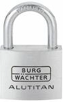 Burg W&auml;chter 770 60 Alutitan Zylinder-Vorh&auml;ngeschloss, Aluminium (36120)