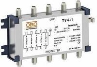 OBO Bettermann TV 4+1 &Uuml;berspannungsschutzger&auml;t f&uuml;r SAT-Technik (5083400), 2,5 kA