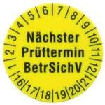 Beha-Amprobe 1238 Pr&uuml;fplaketten Durchmesser 15 mm, 250 St&uuml;ck, gelb (2145956)