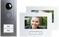 M-E VD-ALU-6720-A Video-T&uuml;rsprechanlage Set ALU 7 f&uuml;r 2-Familienhaus,...
