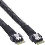 InLine Slim SAS Kabel, SFF-8654 4i zu SFF-8654 4i, 24Gb/s, 1m (27642B)