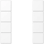 Jung LS504TSAWWM Tastensatz, 4fach, F50, Serie LS, schneewei&szlig; matt