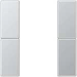 Tastensatz 2fach, komplett, aluminium, LS 990 & LS design, Jung AL2502TSA