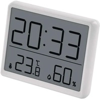 EMOS E6210 Thermometer mit Hygrometer, digital, Alarmfunktion, wei&szlig; (2603205000)