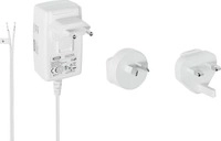 ABUS AZZU10011 Internationales Steckernetzteil, 12V, 1,5A, (Litze), wei&szlig;