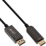 InLine DisplayPort zu HDMI AOC Konverter Kabel, 4K/60Hz, schwarz, 25m (17180D)
