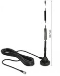 Delock LTE / GSM / UMTS Antenne, SMA Stecker, 3dBi, starr, omnidirektional, mit