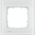 Siemens DELTA miro Rahmen 1-fach, Echtmaterial Glas, wei&szlig;, 90x90mm (5TG12011)