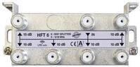 Astro Verteiler 6-Fach 9,2 dB, 5-1200 MHz, silber (HFT 6)