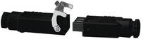 Somfy Hirschmann Stecker + Kupplung Kit, inkl. Sicherungsb&uuml;gel, schwarz (9701566)
