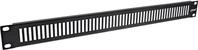 InLine 19 Blindplatte perforiert, 1HE, RAL 9005 schwarz (19111F)