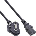 InLine Netzkabel, Netzst. S&uuml;dafrika 5A Typ D auf Kaltger&auml;testecker C13, 1,8m
