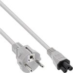 InLine Netzkabel f&uuml;r Notebook, 3pol Kupplung, grau, 1,8m (16656A)