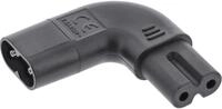 InLine Netzadapter IEC 60320 C8 / C7, links/rechts gewinkelt 2pol. (16723I)