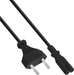 InLine Netzkabel, Netzstecker auf Euro 8 C7 Stecker, 0,30m (16654O)