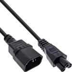 InLine Netzkabel, C14 Kupplung auf C5 Stecker, schwarz, 2m (16552)