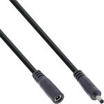 InLine DC Verl&auml;ngerungskabel, DC Stecker/Buchse 3,5x1,35mm, AWG 18, schwarz 1m