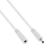InLine DC Verl&auml;ngerungskabel, DC Stecker/Buchse 3,5x1,35mm, AWG 18, wei&szlig; 2m