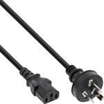 InLine Netzkabel, Netzstecker China auf Kaltger&auml;testecker C13, 1,8m (16652F)