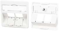 METZ CONNECT Zentralplatte 50 x 50 mm 2 Port, reinwei&szlig;, Modul ( 860210-0202-I )