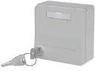 METZ CONNECT Modul-Unterputz-Geh&auml;use mit Klappdeckel und Schloss, grau, 2 Port