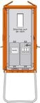 Walther Werke WA0011B Anschlussschrank, 55kVA, 1 NH-Abgang, Z&auml;hlerfeld,