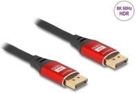 Delock DisplayPort Kabel, 8K, 60 Hz, 3 m, Metall, schwarz rot (80606)