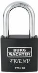 Burg W&auml;chter 775 40 35 Black SB Friend Zylinder-Vorh&auml;ngeschloss, Aluminium, schwarz