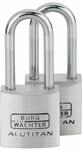 Burg W&auml;chter Duo 770 20 26 SB Alutitan Vorh&auml;ngeschloss-Set, Aluminium (36141)