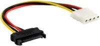 InLine SATA Stromadapterkabel, 15pol SATA Buchse an 4pol Stecker, 0,15m (29669)