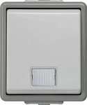 Siemens DELTA fl&auml;che IP44 AP Kontrollschalter Aus mit Fenster und LED 10A 250V,