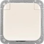 OPUS Schutzkontakt-Steckdose Premium mit Federklappdeckel, reinwei&szlig; (560.120.02)