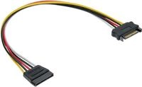 InLine Strom Verl&auml;ngerung intern, SATA Stecker / Buchse, 0,50m (29651B)