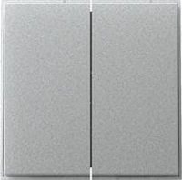 Gira 349565 Wippe, gerade, 2fach, TX_44, alu lackiert