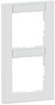 Legrand SEANO+ 2-fach Rahmen vertikal mit Beschriftungsfeldern 10x55mm,...
