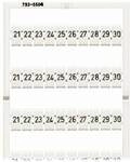 Wago 793-5504 WMB-Beschriftungskarte, bedruckt, 21 ... 30 (10x), aufrastbar, wei&szlig;