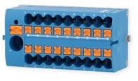 Phoenix Contact Verteilerblock - PTFIX 6/18X2,5-NS35 BU, 24A, 0,14-4mm&sup2;, blau