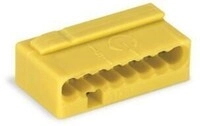 Wago 243-508 Micro-Verbindungsdosenklemmen, 8-Leiter-Klemme, 0,6-0,8 mm, gelb, 50