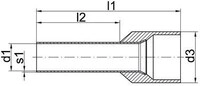 Klauke 1698 Isolierte Aderendh&uuml;lse, 0,5 qmm, 8mm lang, wei&szlig;