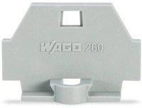 WAGO 260-361 Abschlussplatte, mit Befestigungsflansch, grau